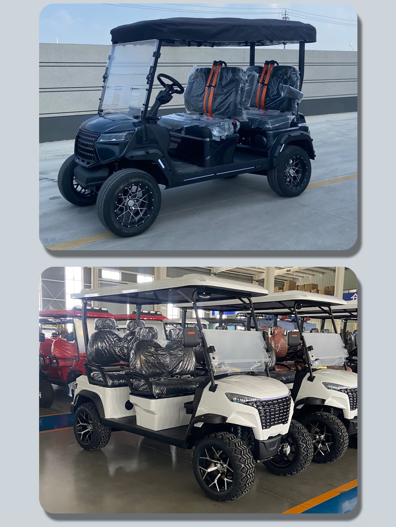 Electric golf cart, scenic area sightseeing vehicle, hotel reception four-wheel shuttle vehicle, property security patrol vehicle