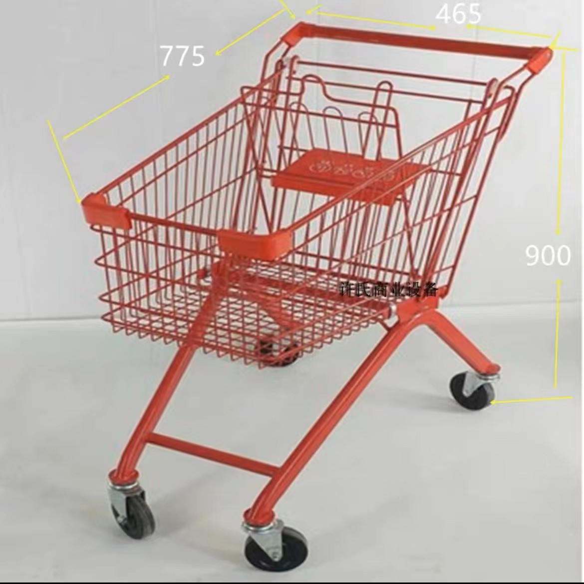 PU 로드 휠이 있는 빨간색 70리터