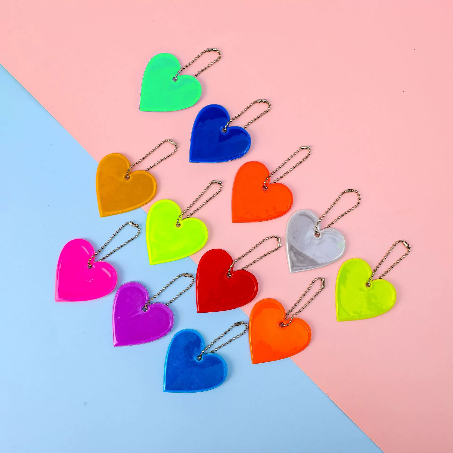 В наличии Светоотражающая ленточная подвеска Подвеска для школьной сумки Велосипедная Светоотражающая подвеска Пятиконечная звезда Love Safety Pendant