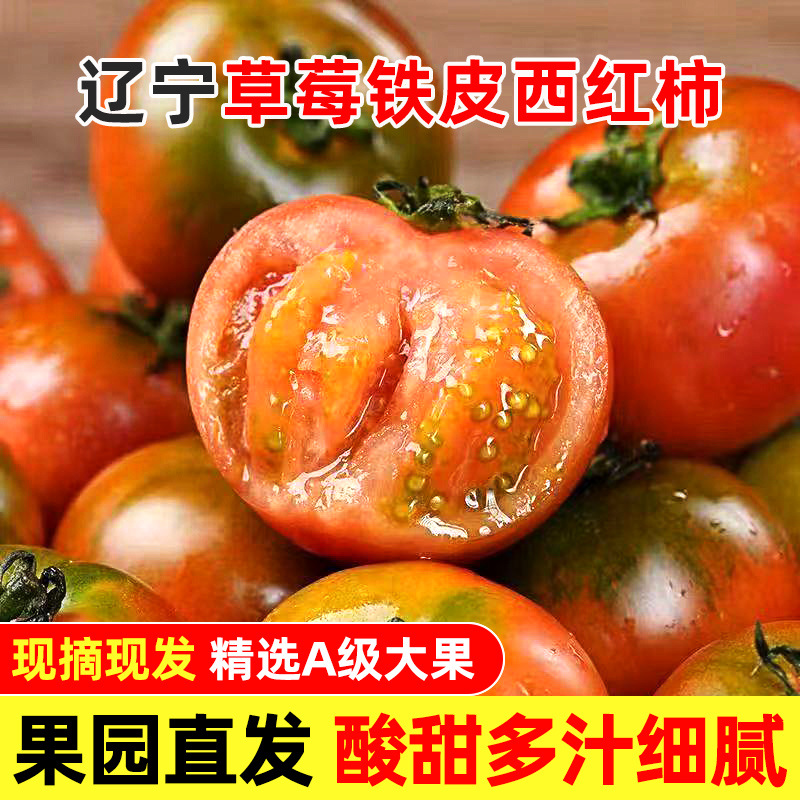 正宗丹东铁皮草莓西红柿蔬菜新鲜水果番茄铁皮西红柿【顺丰可选】
