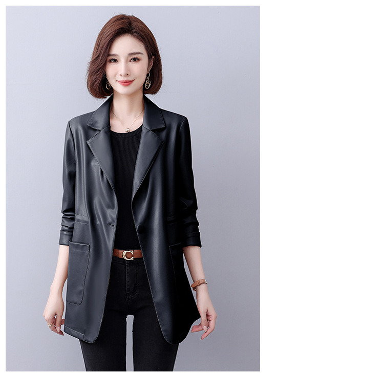 D3611 1620K ÁO DA NỮ HEFTDTH VEST MÙA XUÂN THU ĐÔNG TRUNG NIÊN THỜI TRANG NỮ DA BÒ G05 SẢN PHẨM MỚI