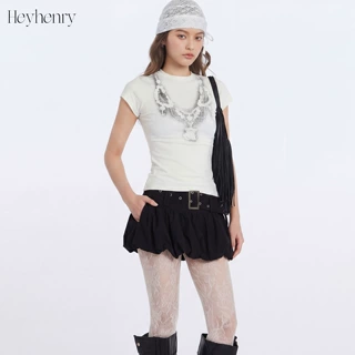 HeyHenry 【清仓捡漏】印花短袖T恤女夏季新款修身短款正肩上衣潮