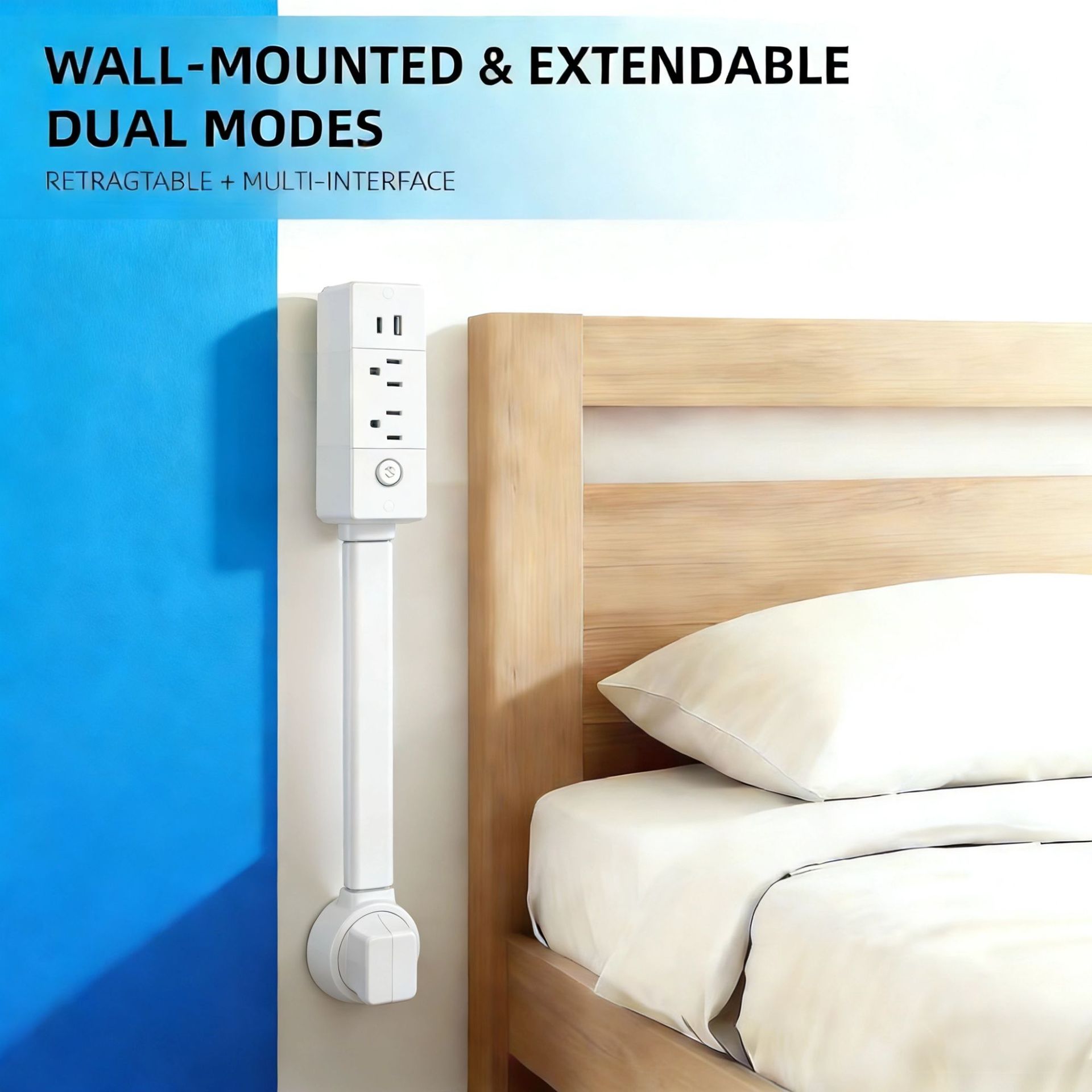 Nuevo producto transfronterizo Electric Outlet Extender toma de corriente sofá mesilla de cama extender