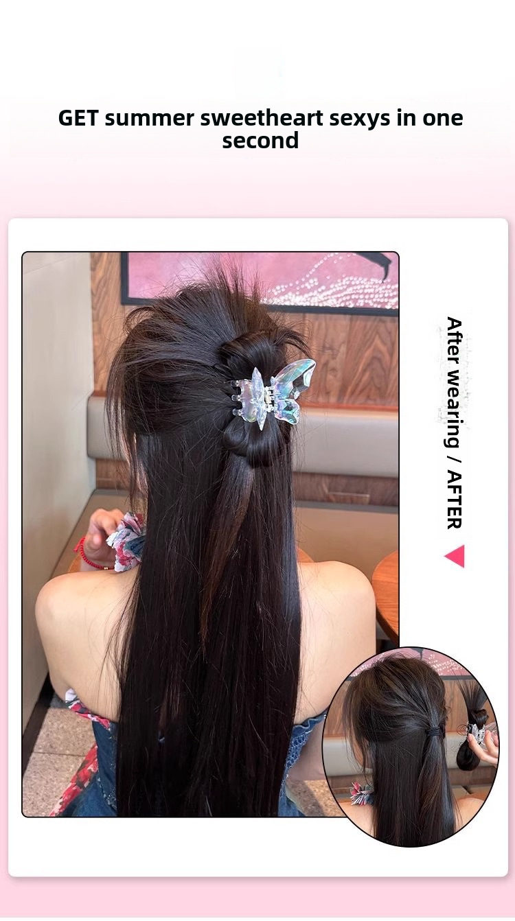 Slinka franču vistas spalvas parūka, volejbola galva, tauriņa satvēriens, zirgaste, matadata, sieviešu muguras karote, pussieta matu galvassega, matadata_voghion.com