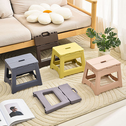 Foldable stool with thick plastic chair for children and adults, home-use portable camping stool outdoor fishing stool