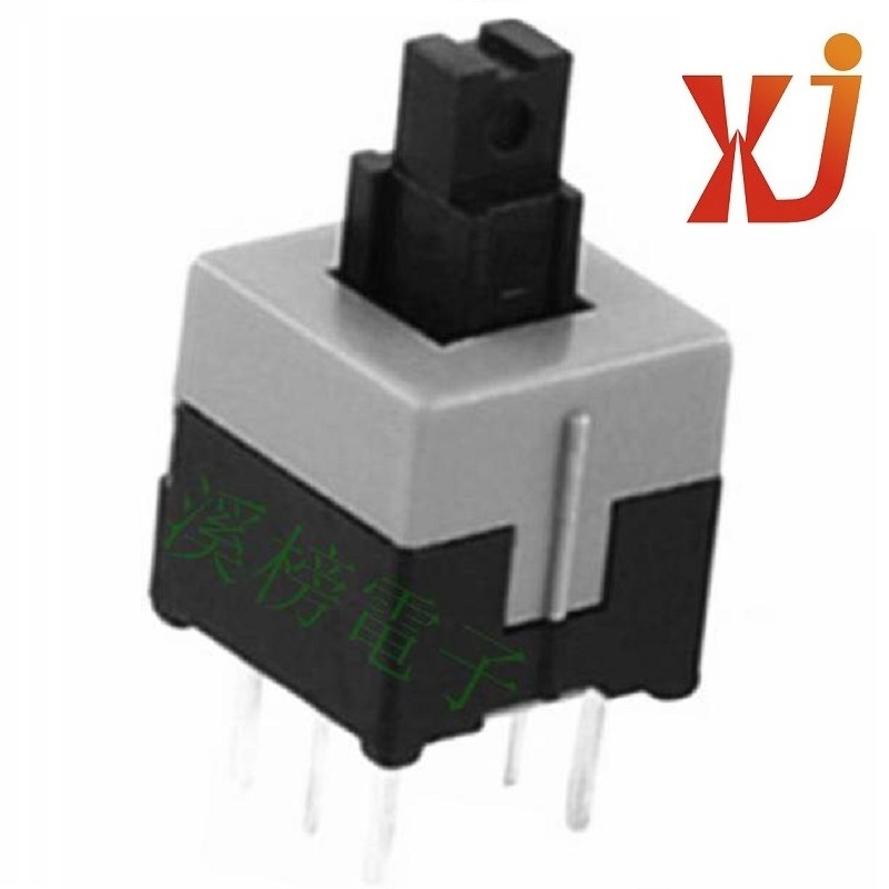 无声复位按键开关2路  无锁检测复位开关2组  按钮式自锁开关六脚