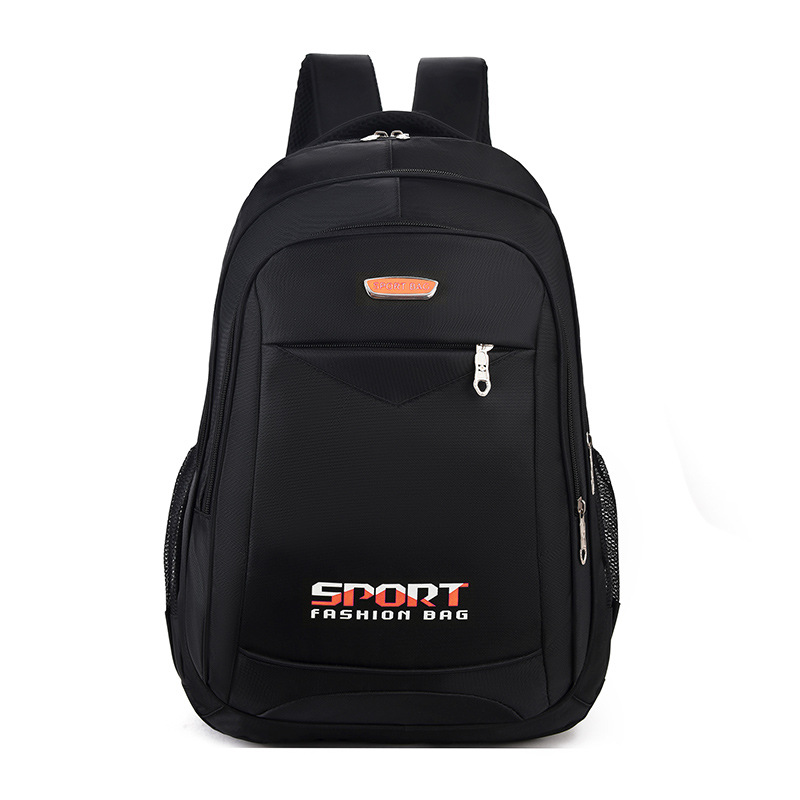 black capacious casual backpack
