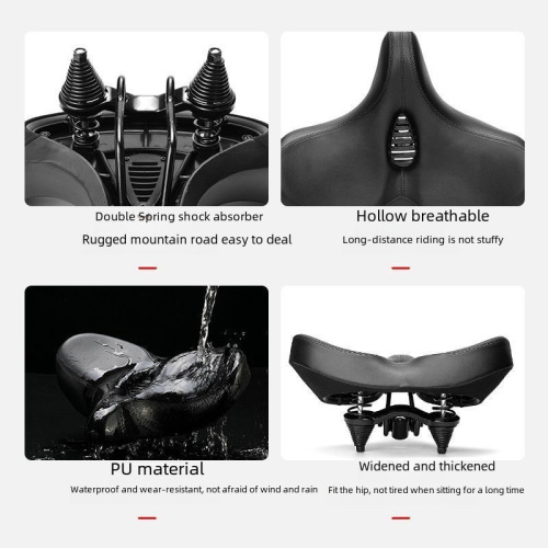 Bike oversized hollow breathable widened and thickened mountain bike seat cushion comfortable riding equipment