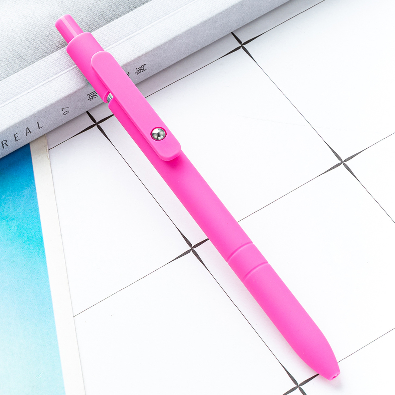 Nuevo bolígrafo neutro de color Morandi puede imprimir logotipo estudiantil papelería bolígrafo de plástico publicitario bolígrafo regalo