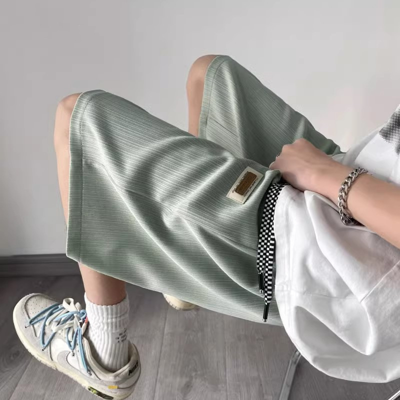 Pantalones Cortos Bermudas Respirables para Hombre 五分裤 de Poliéster con Alta Elasticidad para Ocio