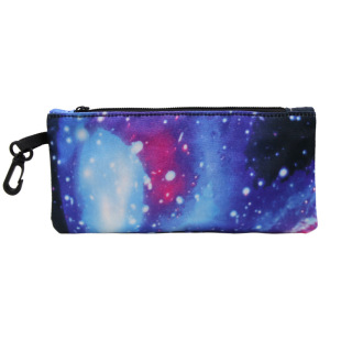 Cross-border simple portable hanging bag student stationery pencil case star blue pencil case ruler
