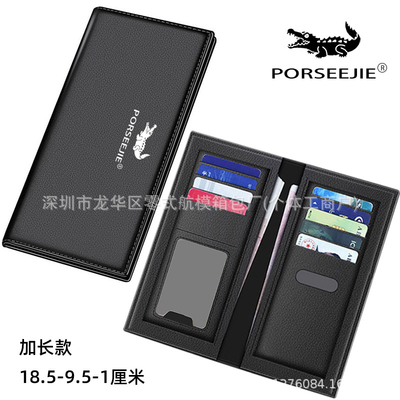 Cartera con estampado de cocodrilo Cartera para hombre Nuevo clip de dinero duradero Estilo corto Moda negocios Cartera de múltiples tarjetas Clásico