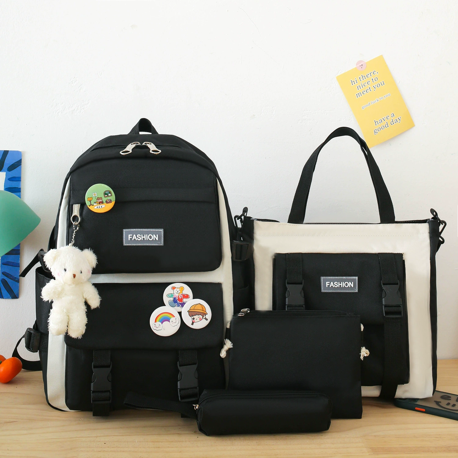 Рюкзаки для репетиторов для студентов средних и старших классов, корейская версия, рюкзак Harajuku для девочек, рюкзак из четырех частей в цвете I NS Campus