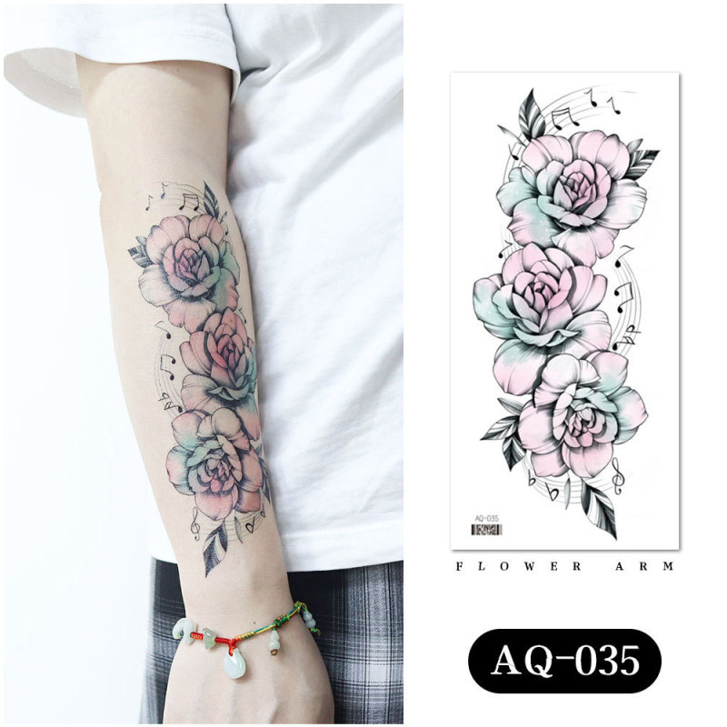 瑞卡竜の新しい商品の供給源の花の紋章はファッション的な花の腕の防水の刺青の貼る紙を貼ります。|undefined