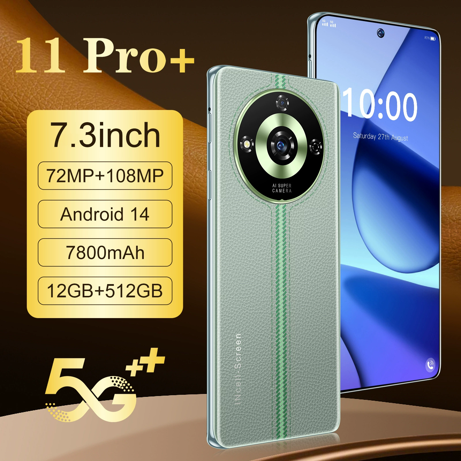 Мобильный телефон 11 Pro+ Android, полноэкранный широкий дисплей, варианты по регионам