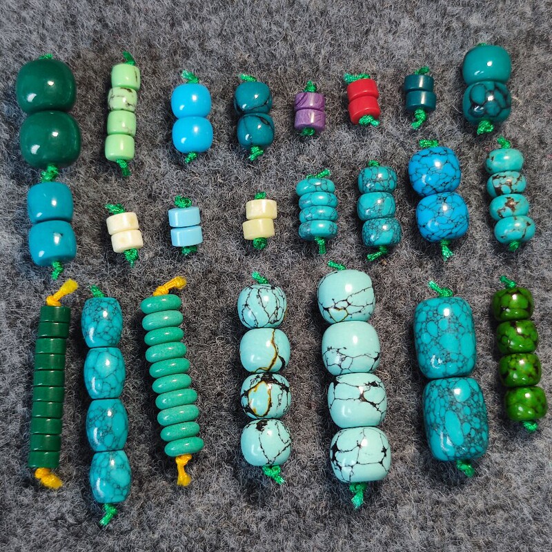 Magnesite-optimized turquoise spacer beads, three-way spacer beads, loose beads for handmade DIY Buddhist prayer beads, magnesite accessories