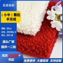 现货小中颗粒羊羔绒加厚羊绒布服装布料鞋材毛毯针织面料布匹整批