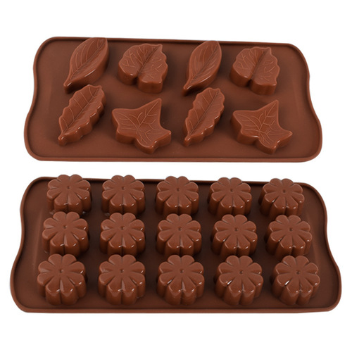 8 consecutive maple leaf flower shaped silicone mold cookies, chocolate jelly cake baking glue mold