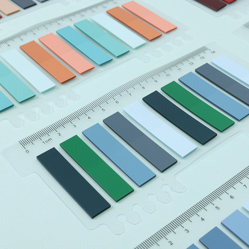 Yueda 40-color Morandi índice pegatinas multicolor lindo transparente nota adhesiva marca de color PET nota adhesiva personalizada