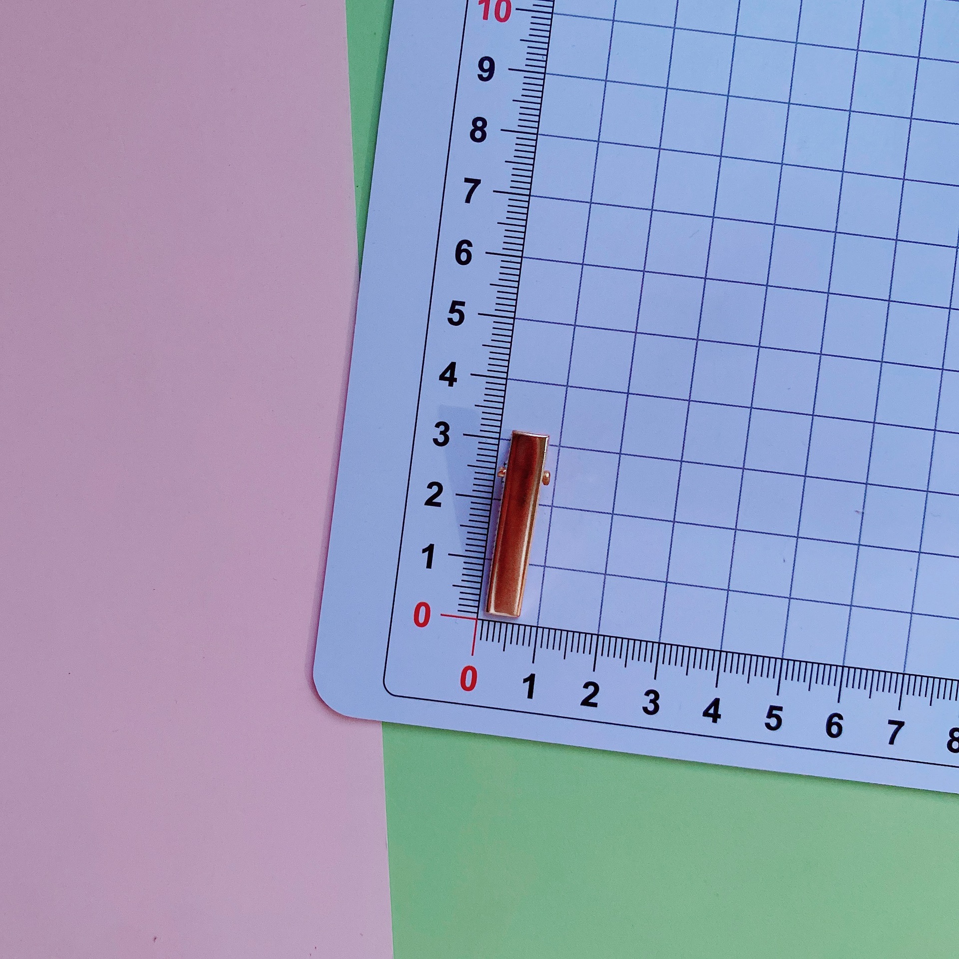 3cm 금 (사각형 머리핀)