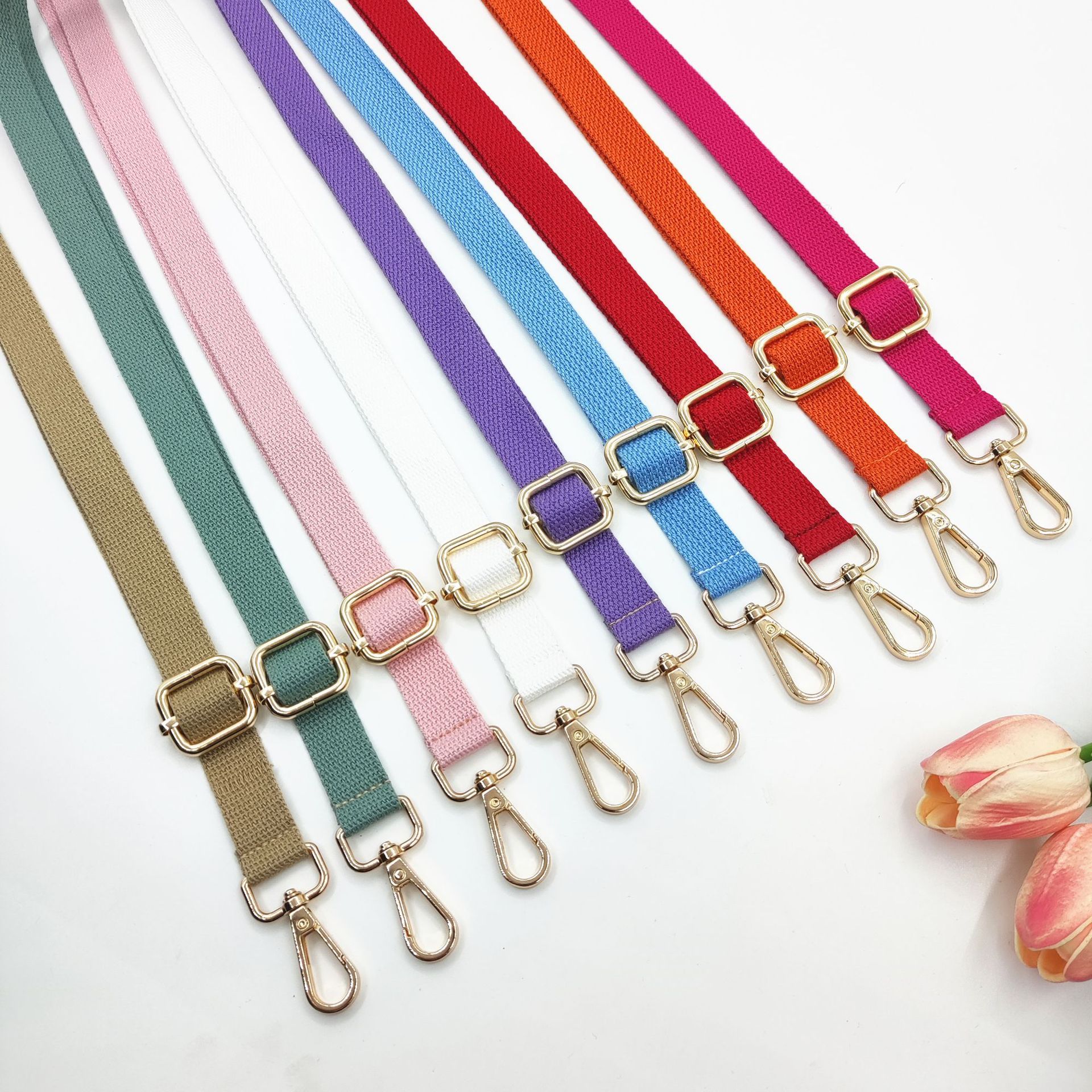 1 Pieza Poliéster Algodón Color Sólido Correa De La Bolsa display picture 2