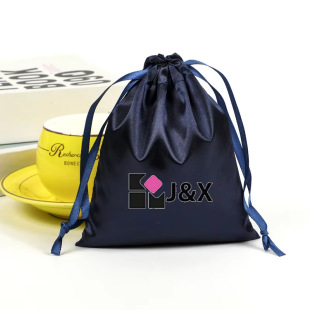 Factory Direct Sales Satin Drawstring Bags, Drawstring Gift Bags, Closed Packaging Bags, Printed Logo, Environmentally Friendly Storage