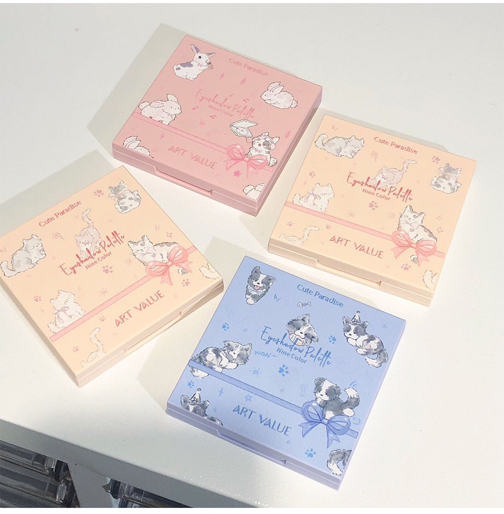 Art Value's new product, the Nine-color Eyeshadow palette for Pet Paradise, punk Smoky makeup, Anime cartoon radish style undefined