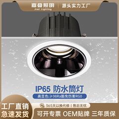 嵌入式防水led射灯家用酒店卫生间沐浴室灯防雾防潮75公分孔筒灯