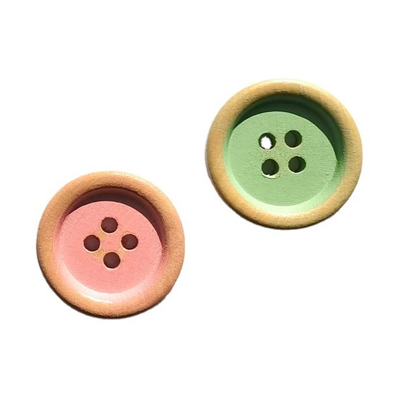 Retro two-color shirt button shirt wooden button suit suit jacket sweater handmade white button
