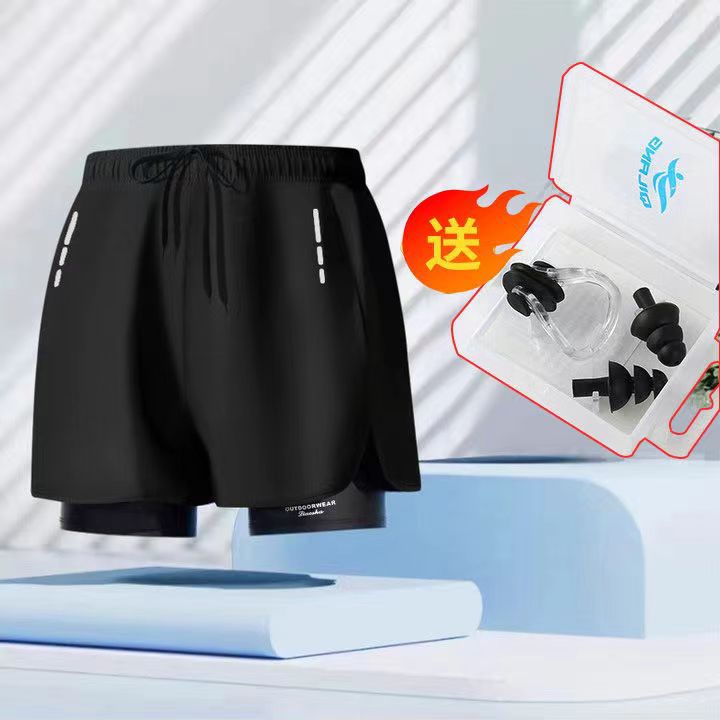 블랙(수영 트렁크 + 노즈 클립 귀마개)