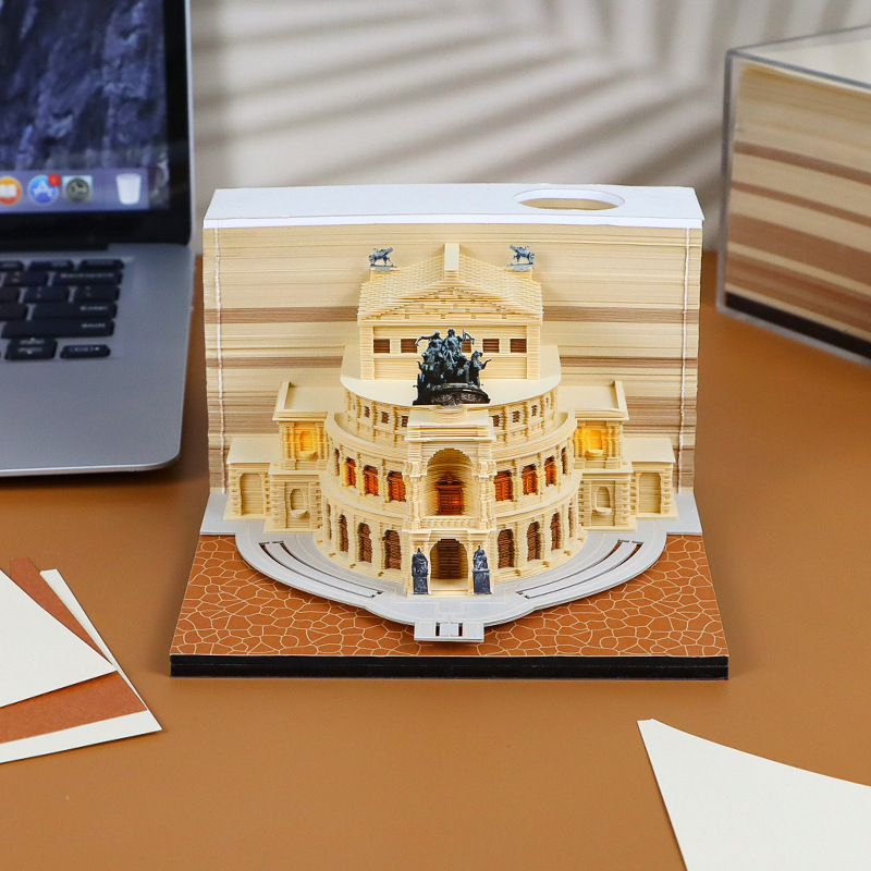 プレゼント創意便箋紙3d立体便箋本は建築模型紙彫刻カレンダーの周暦文を飾っています。|undefined