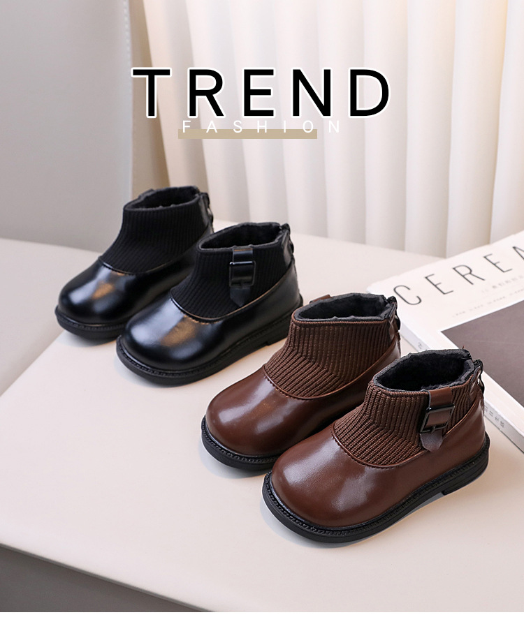 Kinder Martin Boots Gefüttert Warme Winterstiefel Für Mädchen_voghion.com