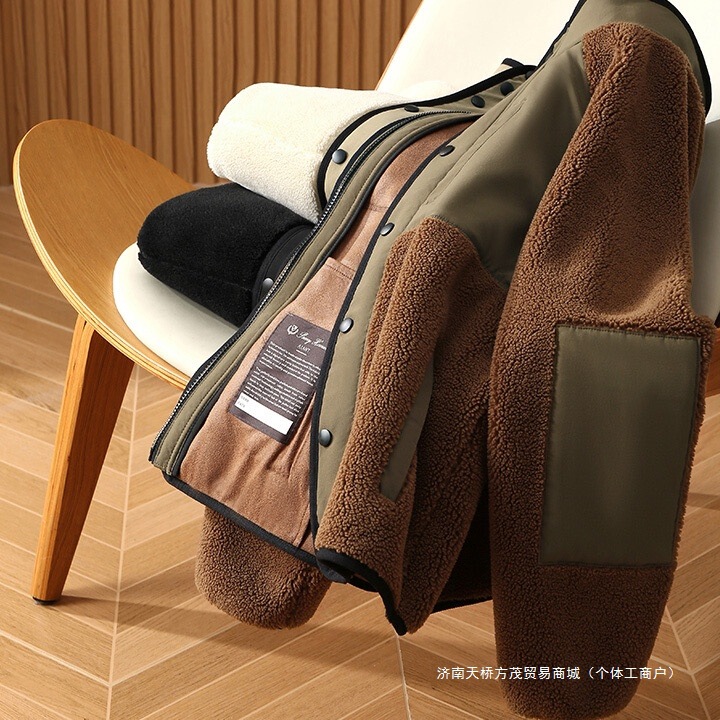 High-End Luxury Fur Integrated! Old Money Style! Autumn and Winter Thick Fluffy Warm Fleece Stand Collar Jacket for Men and Women