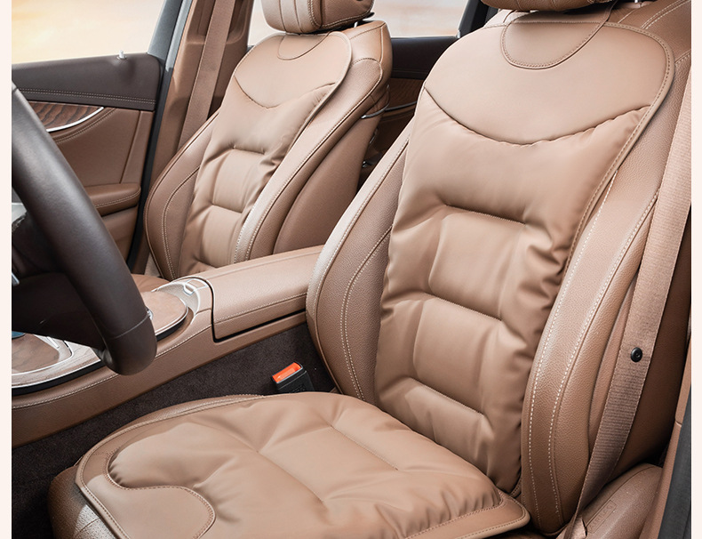 Cross-Border Popular Car Seat Cushion, Breathable Nappa Leather Seat Pad, Soft and Comfortable for All Seasons, Size Three