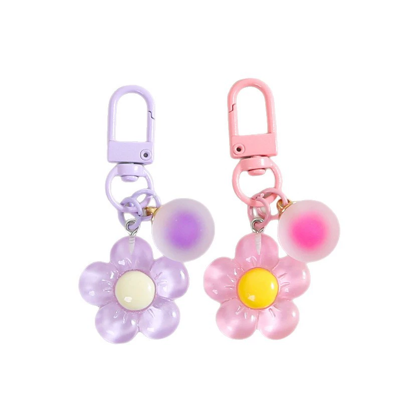 Fresh universal keychain, bag, flowered, simple and elegant design, DIY
