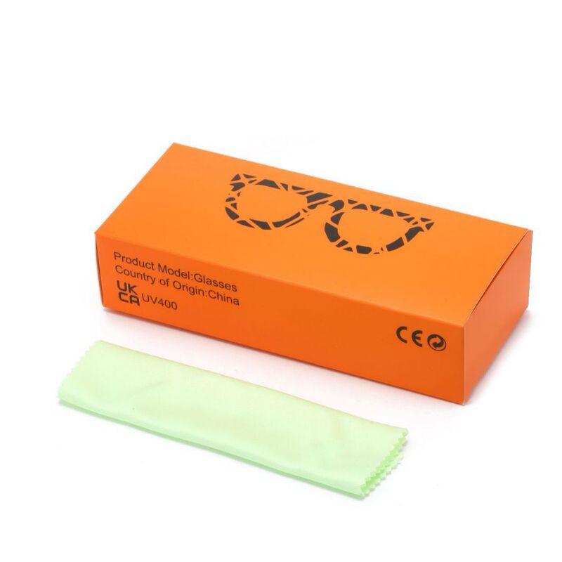 Portable Glasses Box Metal Silver Strip Zipper Box Flat Mirror PU Leather Box Pressure Resistant Sun Glasses Cloth Box Wholesale Sales