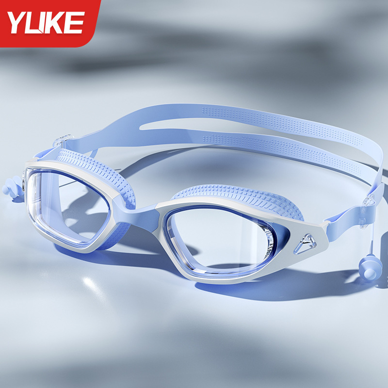 Set de Gafas de Natación de Policarbonato, Impermeable y Antiempañante