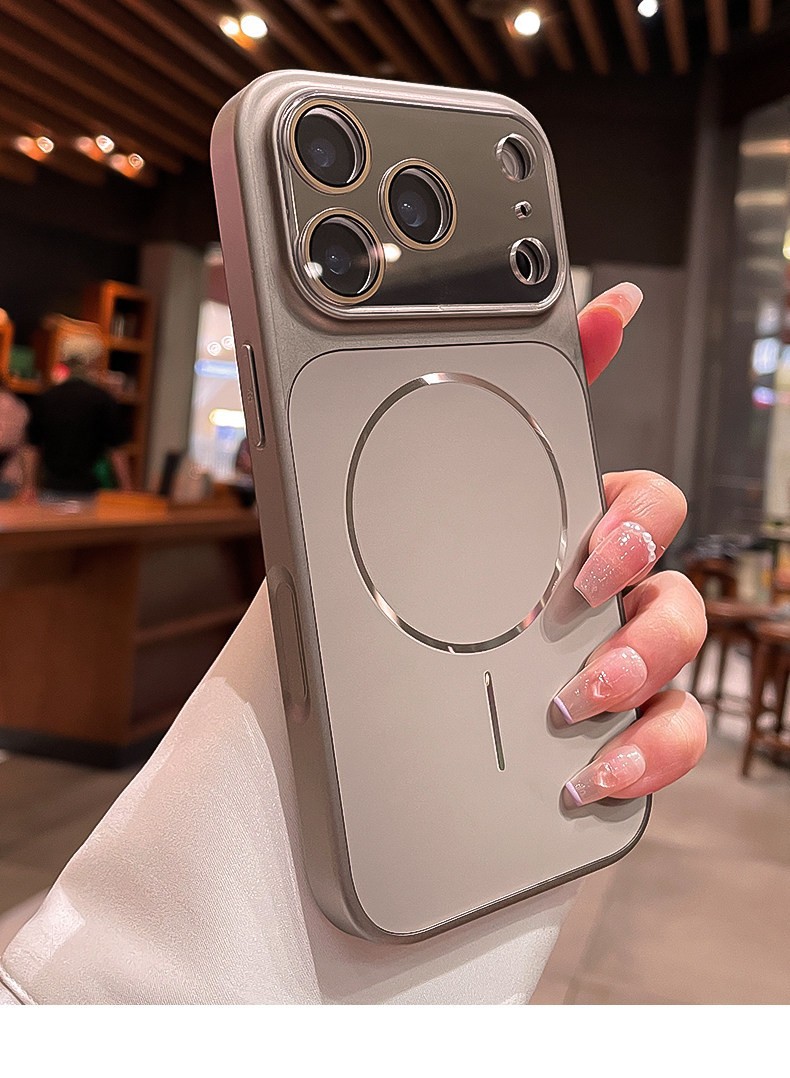 Fluorescencia de gran ventana para iPhone17pro teléfono móvil Apple 13 botón AI de alto nivel de sensación de protección contra caídas