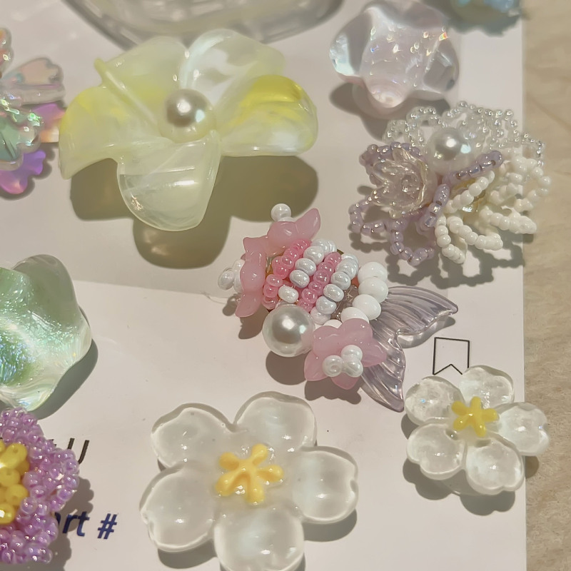 韓国ゼリーシューズフラワーイン夏の新しいニッチライト高級ジュエリーホールシューズアクセサリー diy 装飾バックル靴バックル|undefined