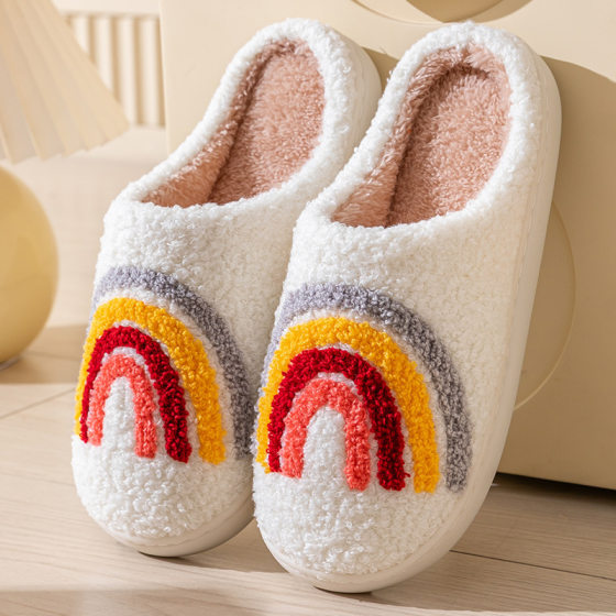 Cixi cotton slippers women's autumn home plush warm dirty moon shoes cartoon Halloween winter wholesale men