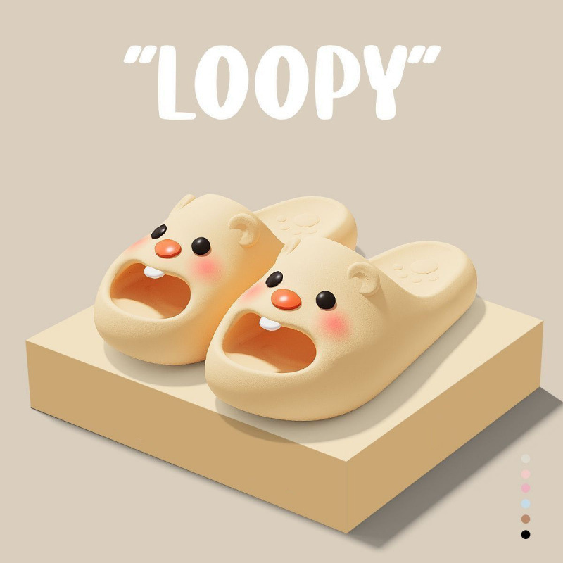 可爱loopy小海狸拖鞋女夏季新款EVA室内居家鞋防滑宿舍外穿凉拖鞋|undefined