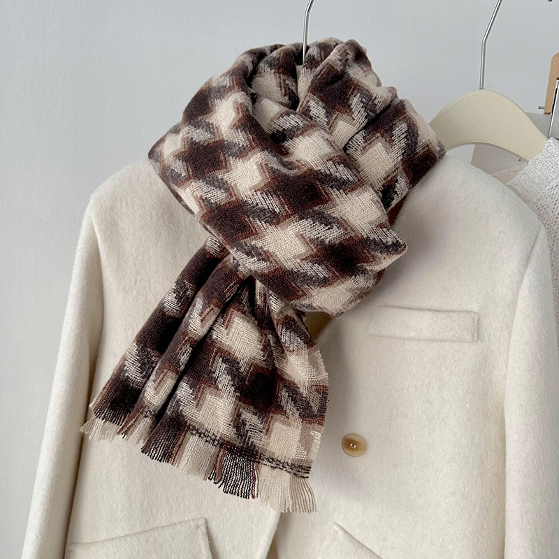 Bufandas de cachemira de imitación de mujeres 2025 invierno de alta calidad espesa alargada bufandas de cuadrilátero caliente bufandas de cuello cubierta chal