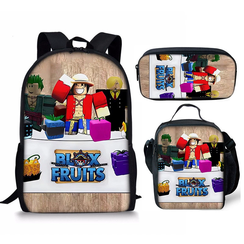 Roblox Blox Fruits новый рюкзак с изображением самолёта, печатный рюкзак для учеников, детский рюкзак