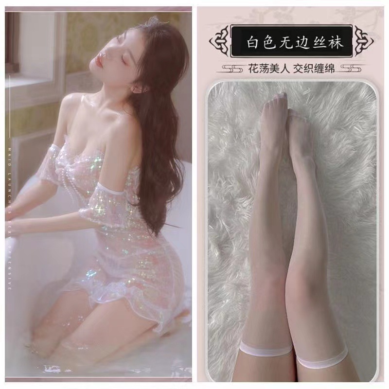 뷰티 페어리 스커트 + 화이트 플랫 스타킹