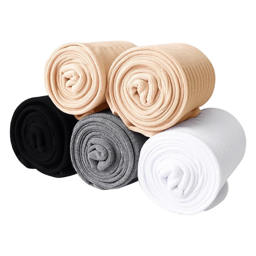 Medias de las niñas de primavera polainas de las niñas rayas verticales calcetines de baile del bebé calcetines de baile de práctica de los niños de color sólido