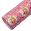 20x33cm Small Size Princess Series Sprinkle Crude Powder Self -Printed UV Special Slot Leather PVC Artificial Leather