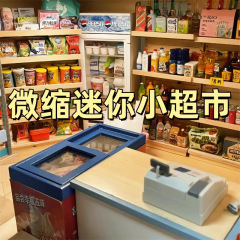 ミニスーパーの子供の家は子供のままごとのおもちゃをままごとして子供の誕生日プレゼントを並べます。