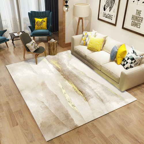 Nordic modern bedroom living room carpet geometric abstract striped wall-to-wall carpet sofa coffee table carpet floor mat manufacturer
