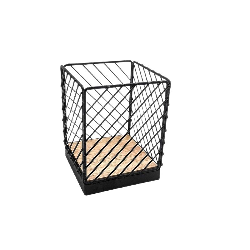 Cesta de almacenamiento de tubo de hierro azul, estilo nórdico minimalista, para bolígrafos, artículos de papelería, palillos de cocina y maquillaje, transfronteriza, en stock, venta al por mayor image 6