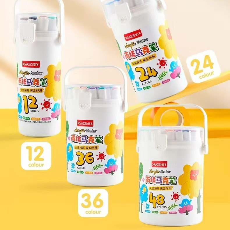 学生アクリルマーカーペン子供用不透明アクリルペン防水 diy 水彩ペン絵画ブラシカラーペン卸売|undefined